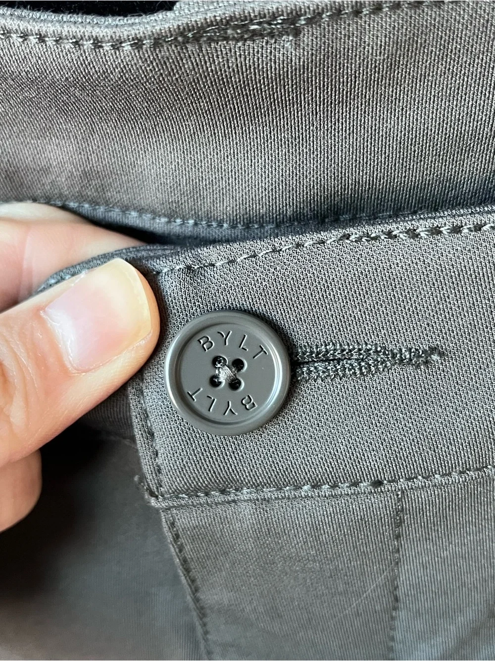BYLT Premium Basics Everyday Chino Shorts 9”Men Size 36 Gray Flat Front Pockets